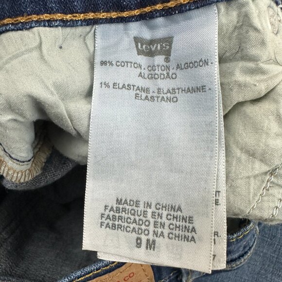 Levi's 524 Too Superlow Bootcut Women's size 9 Dark Wash Blue Denim Jeans - Picture 4 of 5